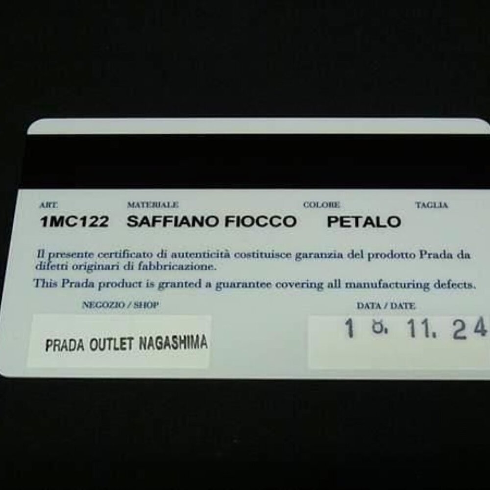 Prada Card Case Business Card Holder 1 Mc122 Petalo Pink Saffiano Leather - Picture 7 of 7
